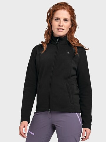 Schöffel Functionele fleece jas 'Leona3' in Zwart: voorkant