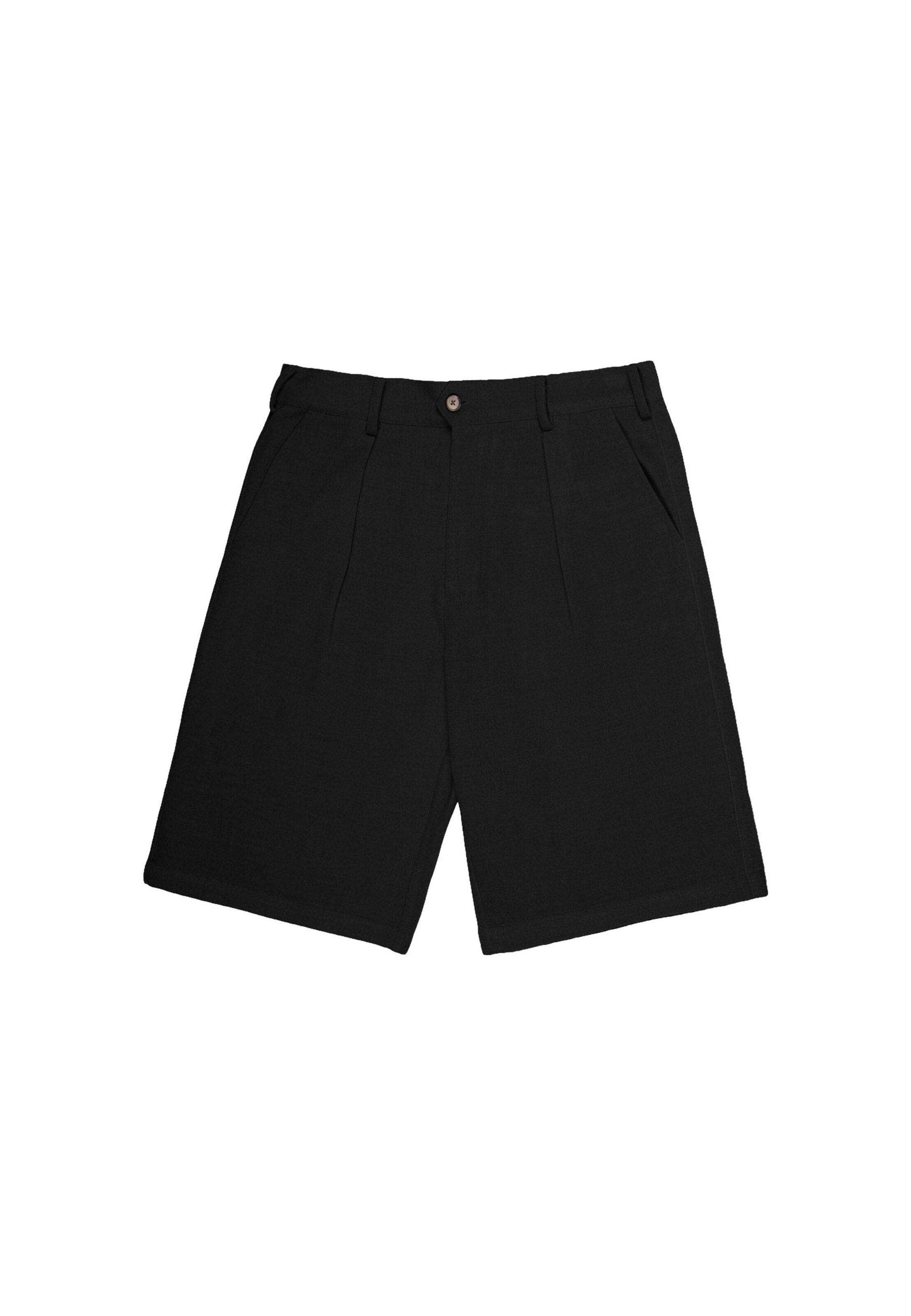 Prohibited Bandplooibroek 'Podium' in Zwart: voorkant