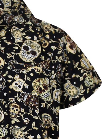 King Kameha Shirt 'Skull' in Brown