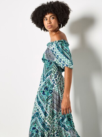 Apricot Boho Folk Print Maxi Dress ' ' in Blau