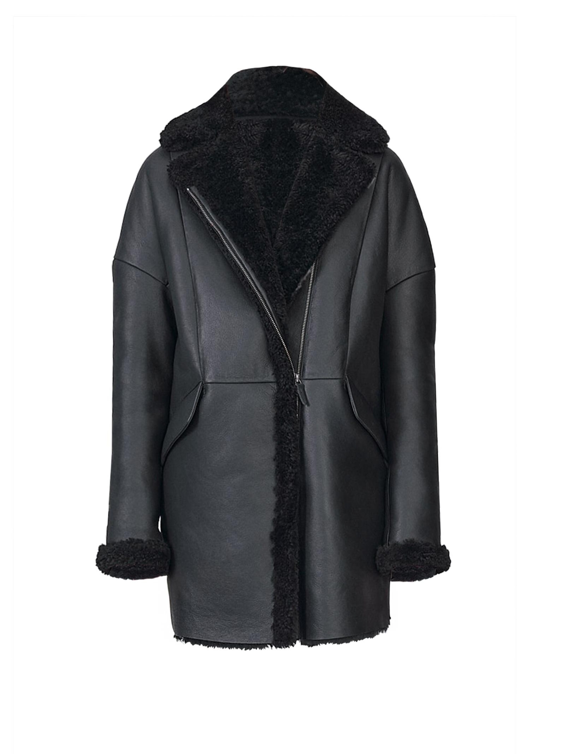 VESPUCCI BY VSP Wintermantel 'Maeline' in Schwarz: Vorderseite