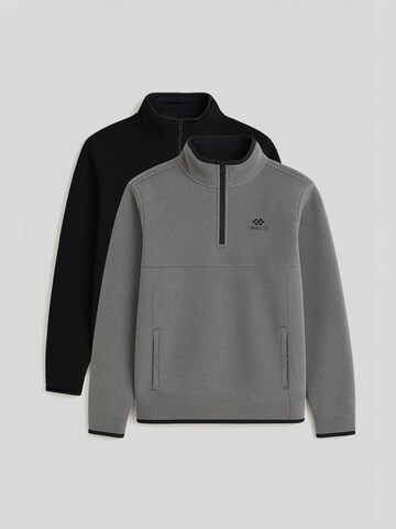 Tommy Life Fleece jas in Grijs: voorkant