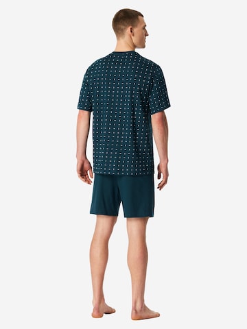 SCHIESSER Short Pajamas ' Comfort Essentials ' in Blue