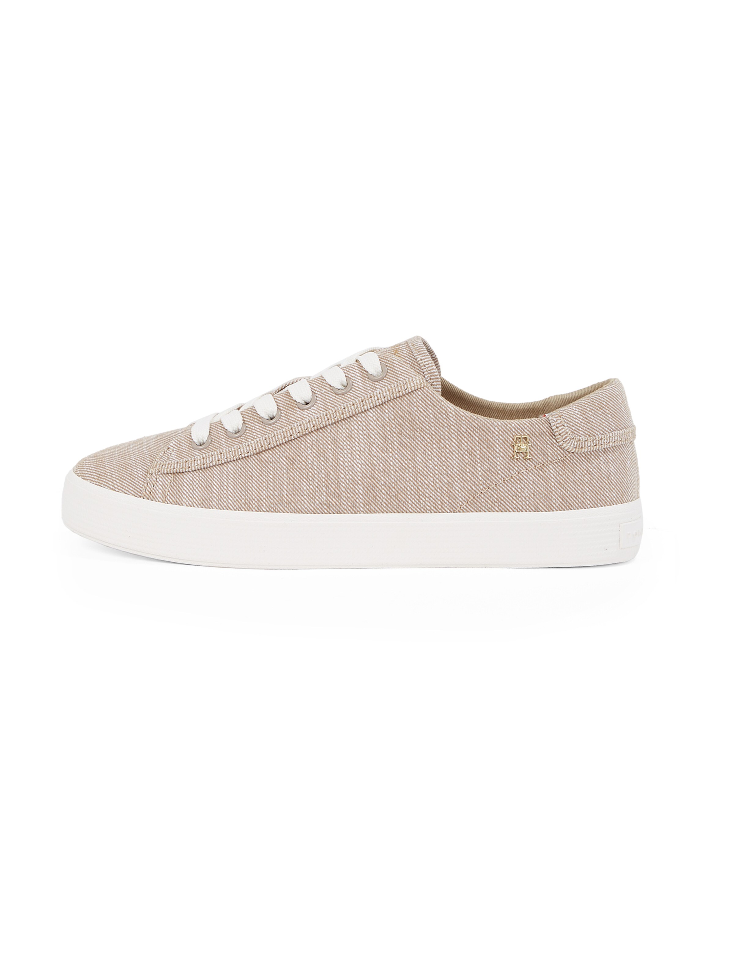 Baskets basses TOMMY HILFIGER en beige : devant