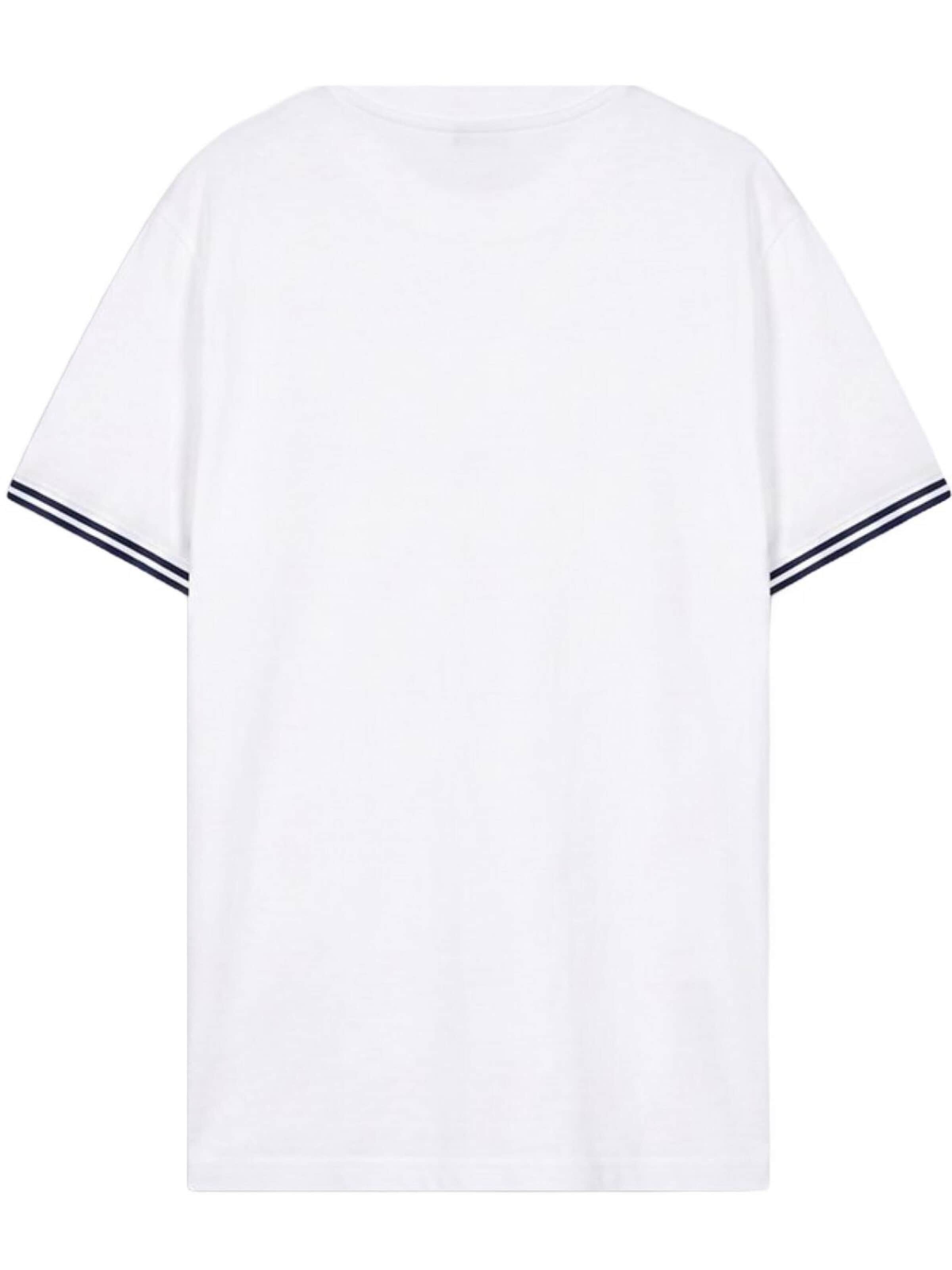 Maglietta 'LTB Jeans T-Shirt mit kontrastierenden Piqué-Details' di LTB Jeans in bianco: frontale