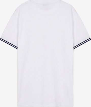 Maglietta 'LTB Jeans T-Shirt mit kontrastierenden Piqué-Details' di LTB Jeans in bianco: frontale
