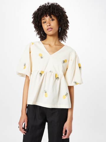A-VIEW Blouse 'Pineapple' in Beige: front