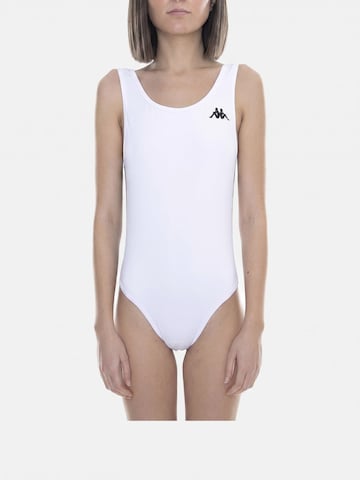 Classico Costume intero '222 Banda Auber Bodysuit' di KAPPA in bianco