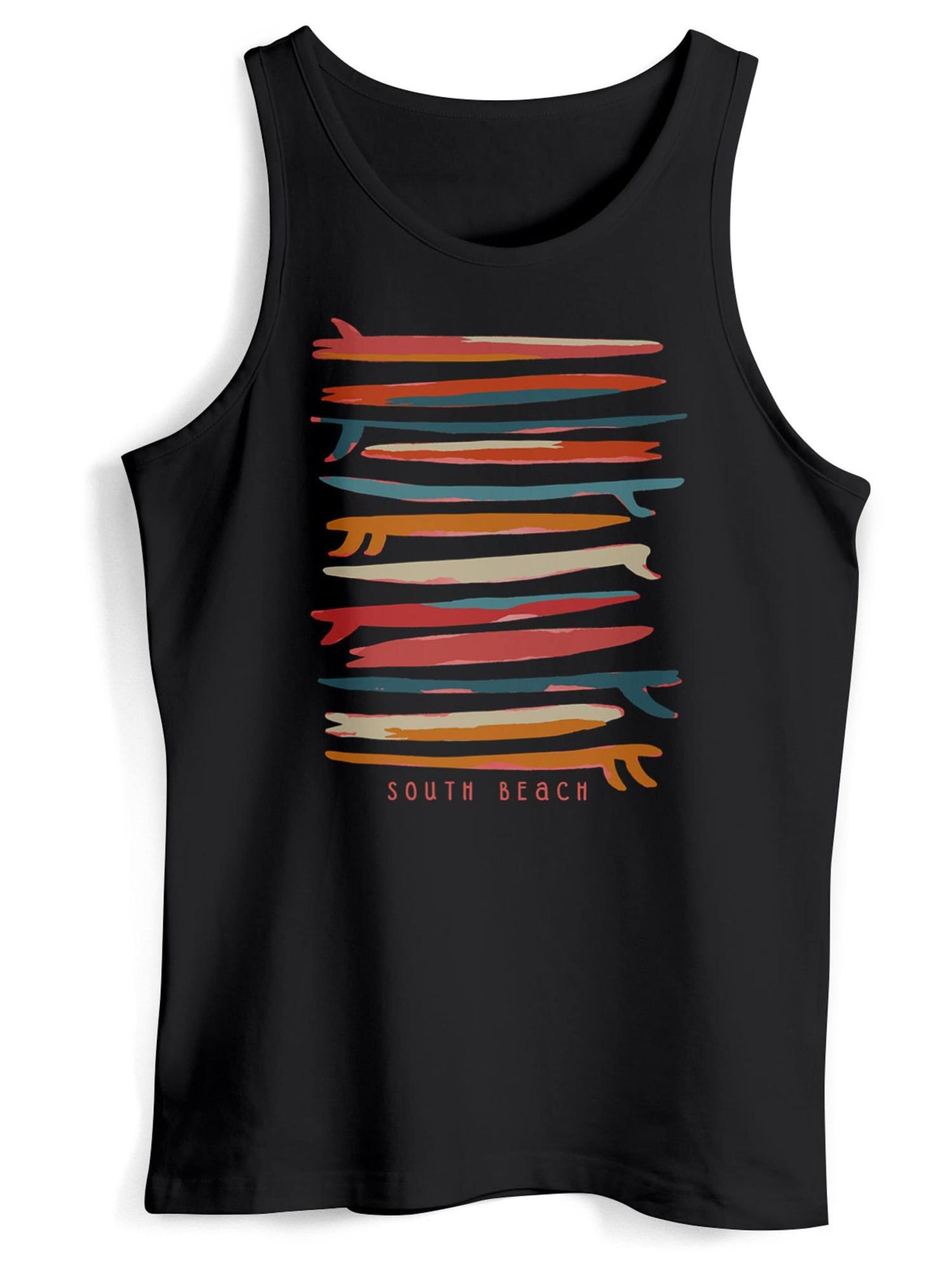 Neverless Shirt 'Surf Boards South' in Black: front