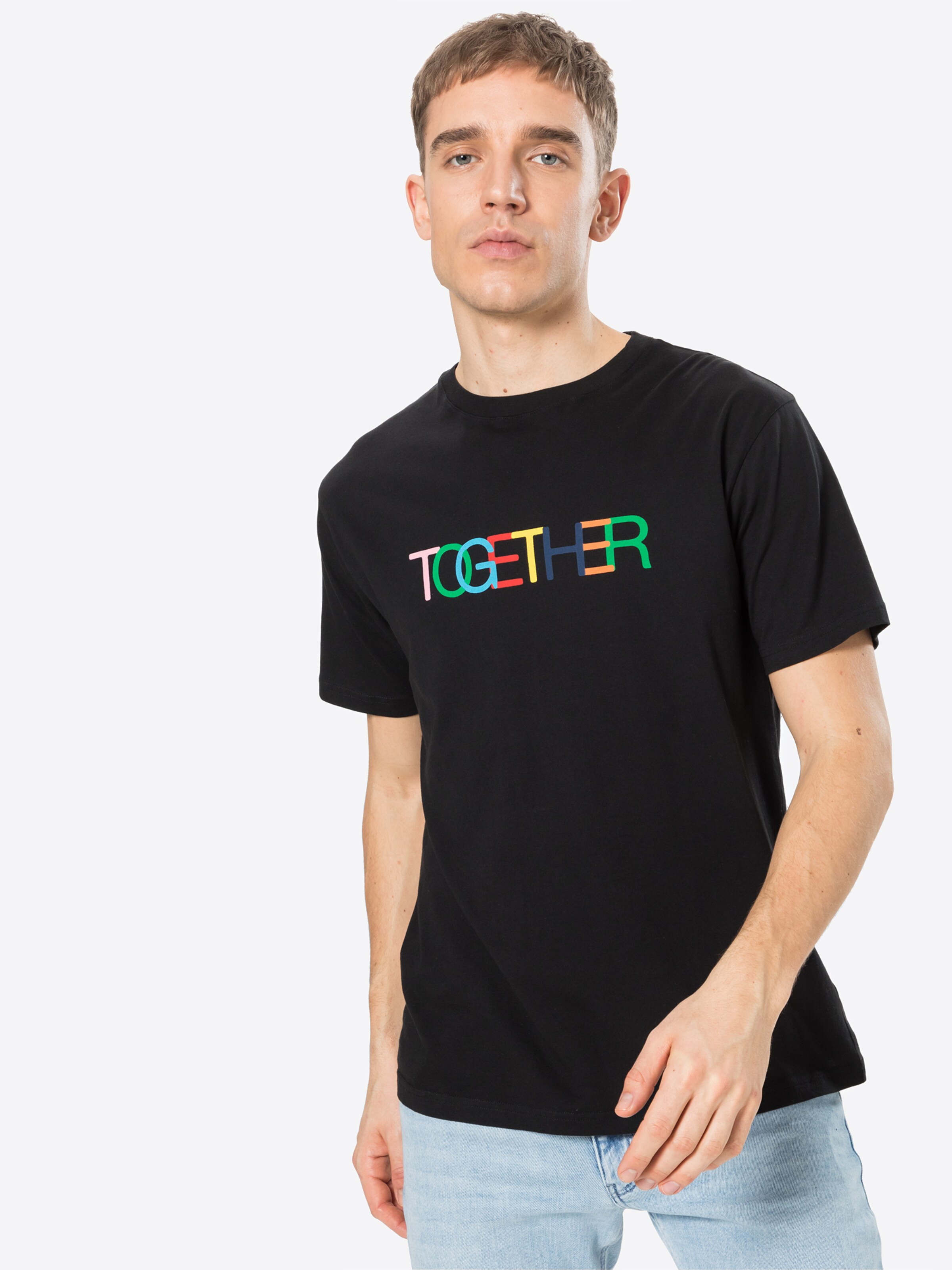 Männer Shirts Thinking MU T-Shirt ' Together ' (GOTS) in Schwarz - YI09614