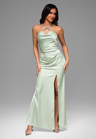 Robe de soirée Ombre en vert : devant