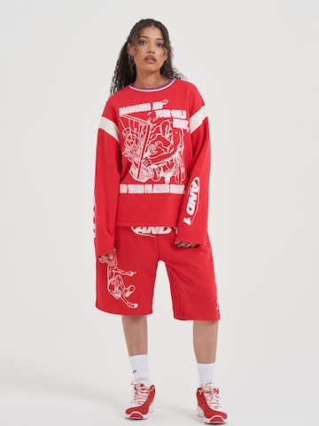 AND1 Bluzka sportowa w kolorze czerwony