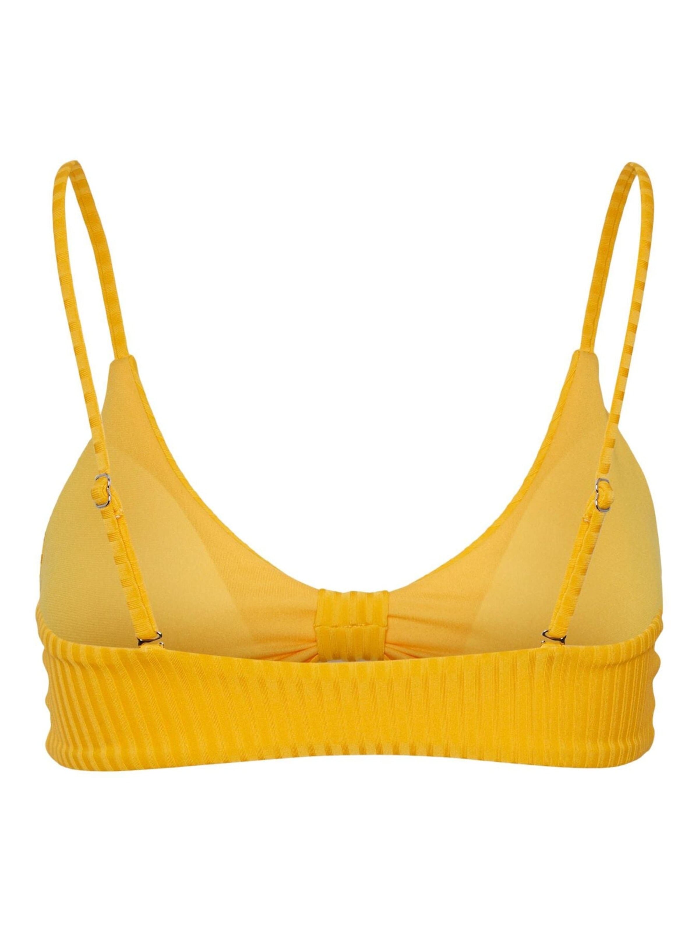 Balconcino Top per bikini di PIECES in giallo