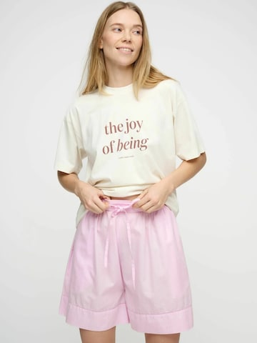 moshi moshi mind Shirts 'Statement' i beige: forside