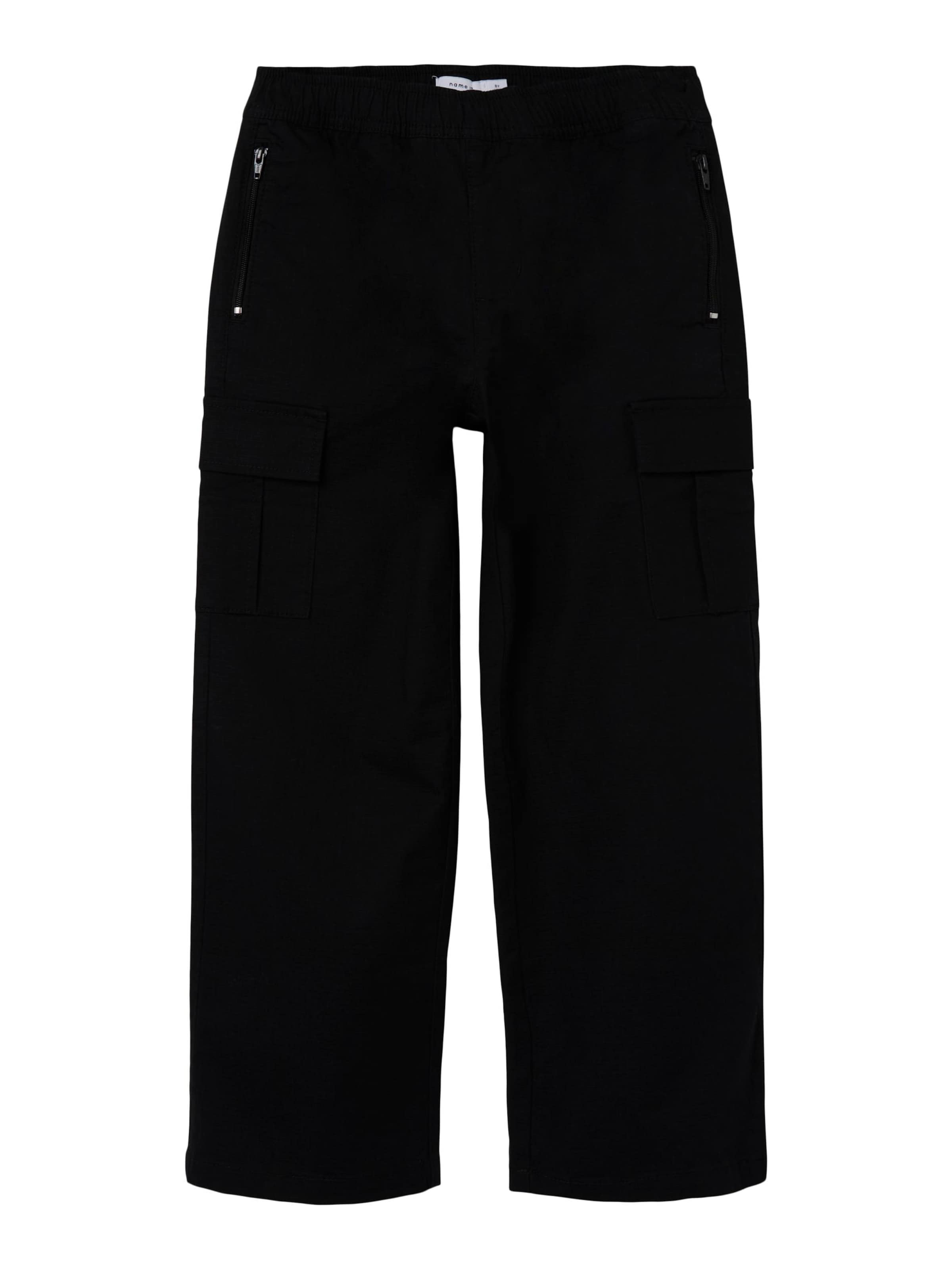 NAME IT Loose fit Trousers 'Berlin' in Black: front