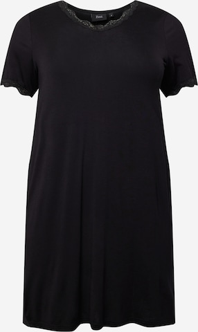 Zizzi Nightgown 'Delicate' in Black: front
