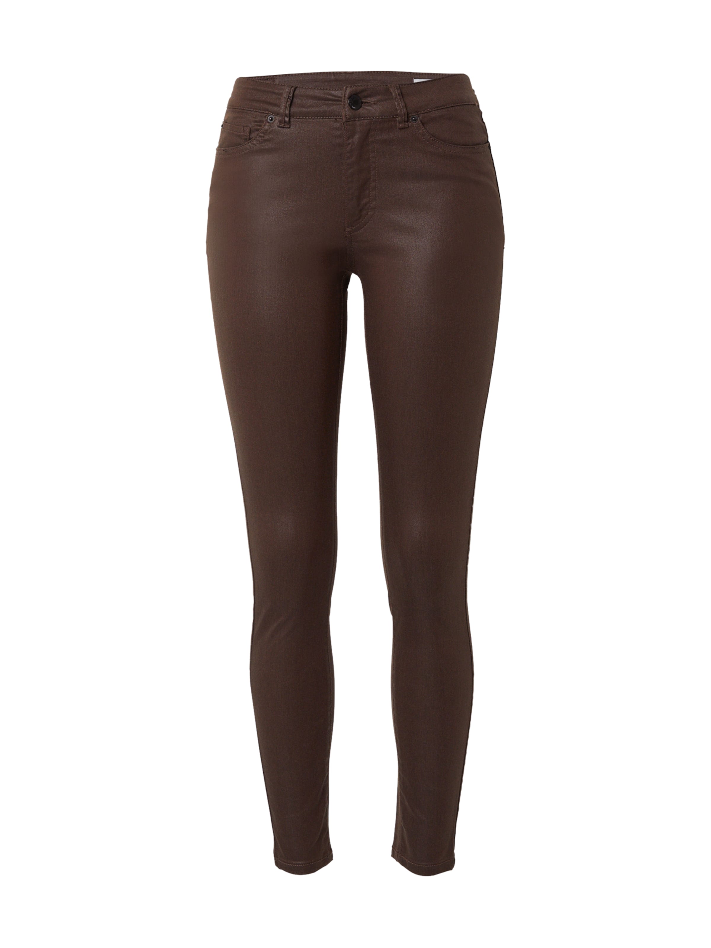 VERO MODA Skinny Jeans 'VMFLASH' in Brown: front