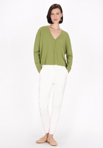 Usha Gebreid vest 'Classic Look' in Groen