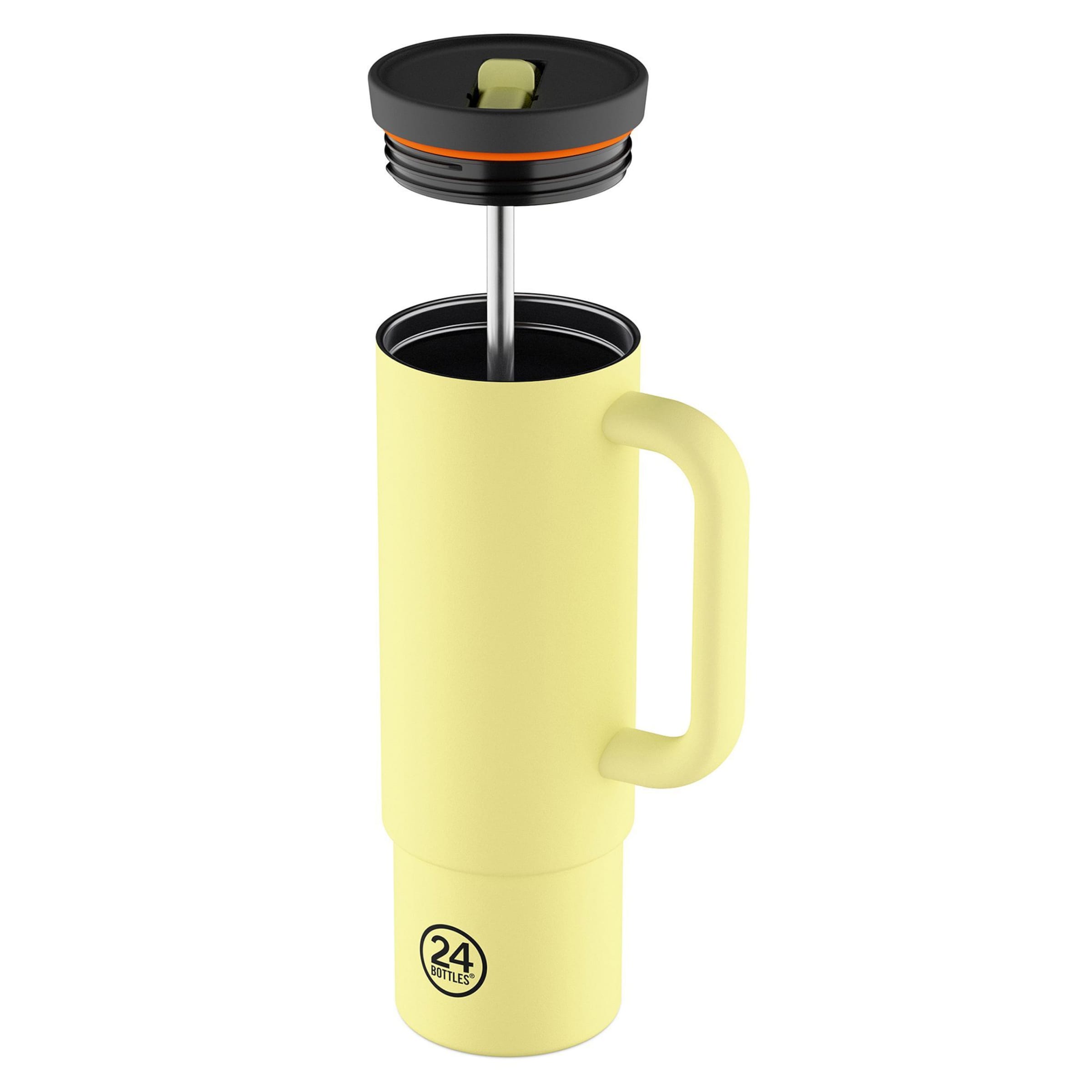 24Bottles Drinkfles 'Straw' in Geel