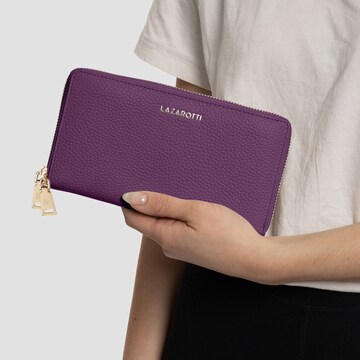 Lazarotti Wallet 'Bologna' in Purple