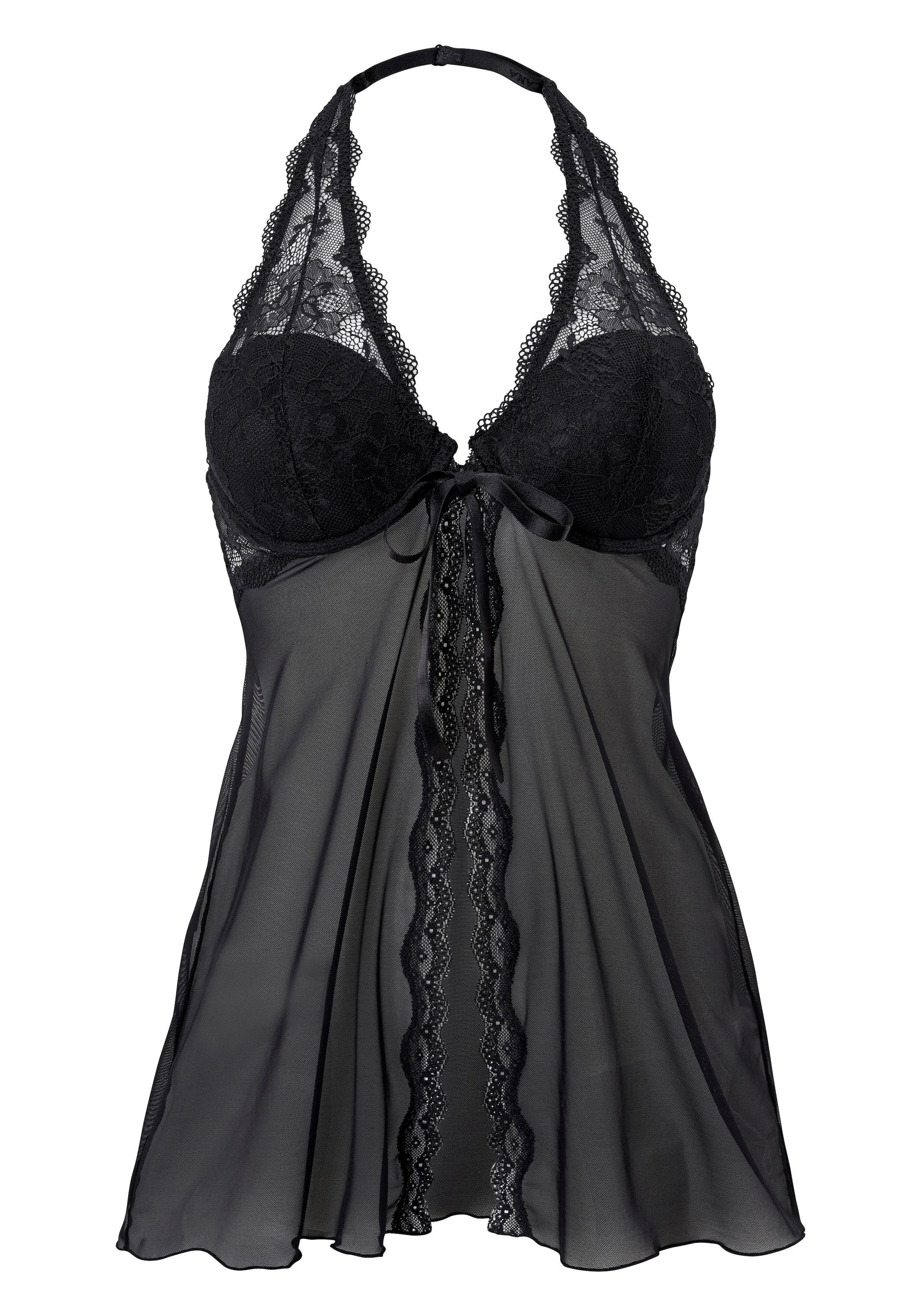 LASCANA Negligee in Black: front