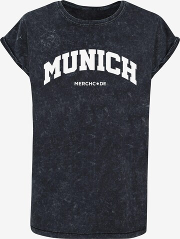 Merchcode Shirt 'Ladies Munich Wording' in Black: front