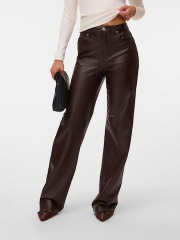 VERO MODA - Pierna ancha Pantalón 'TESSA' en marrón: frente