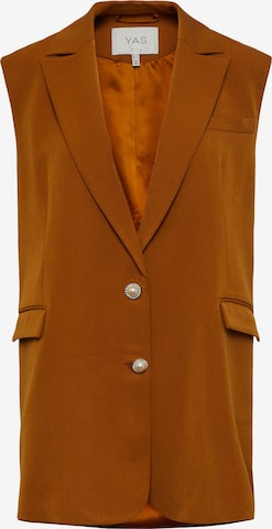 Y.A.S Suit Vest 'Hanna' in Brown: front