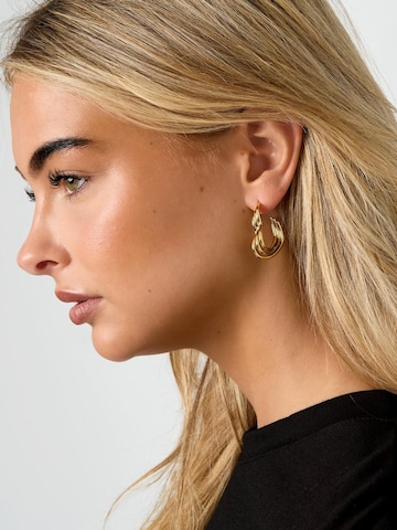 Cala Rose Earrings 'WAVY HEART' in Gold