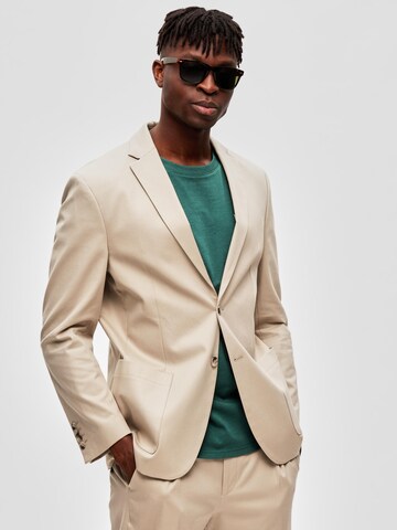 SELECTED HOMME Slim fit Colbert 'GIBSON' in Beige