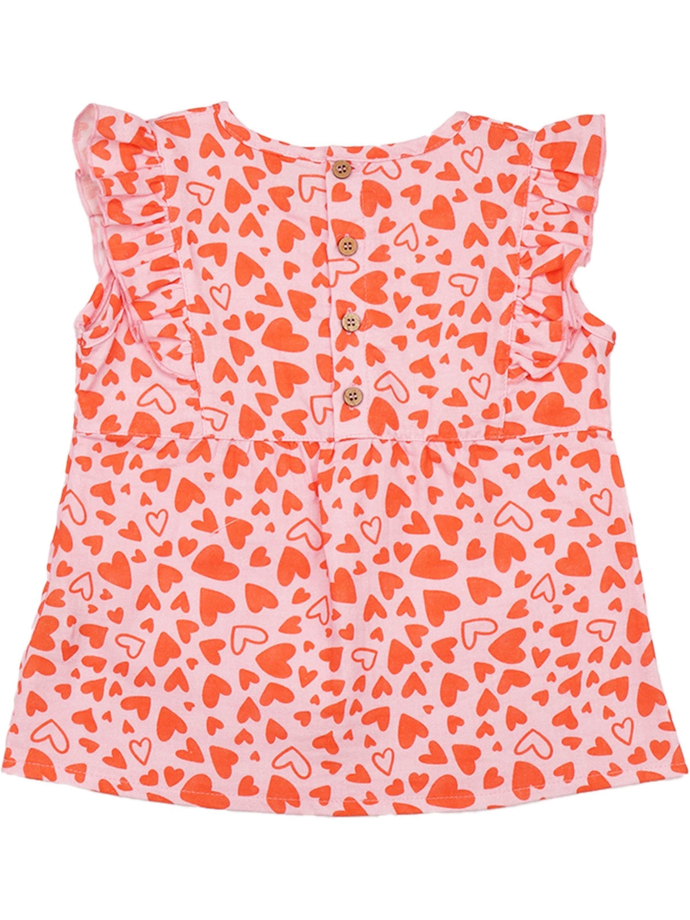 Walkiddy Top 'Walkiddy - Little Big Hearts Tunic' in Pink: Vorderseite