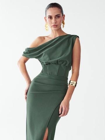 BWLDR Kleid 'Rhodia' in Grün: Vorderseite