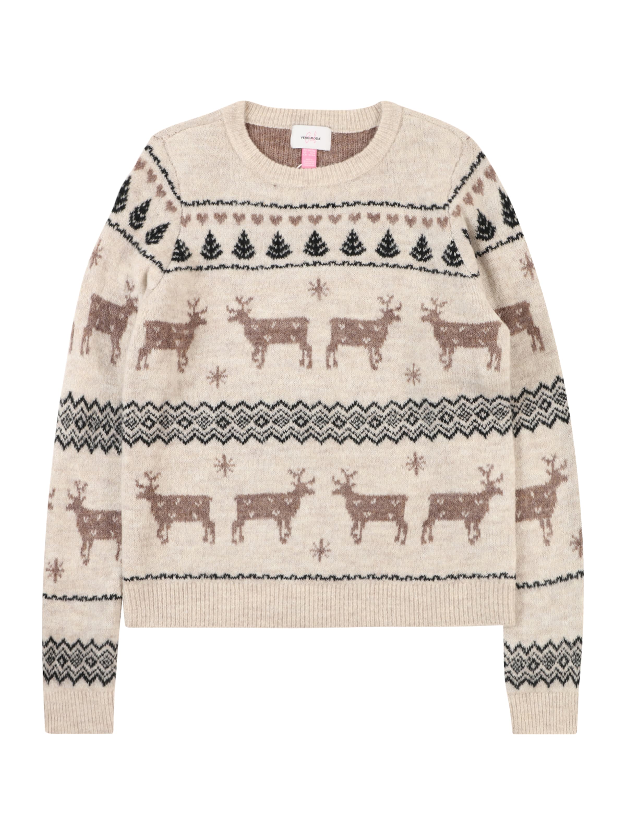 Vero Moda Girl Pullover 'VMDEERS' in Beige: Vorderseite