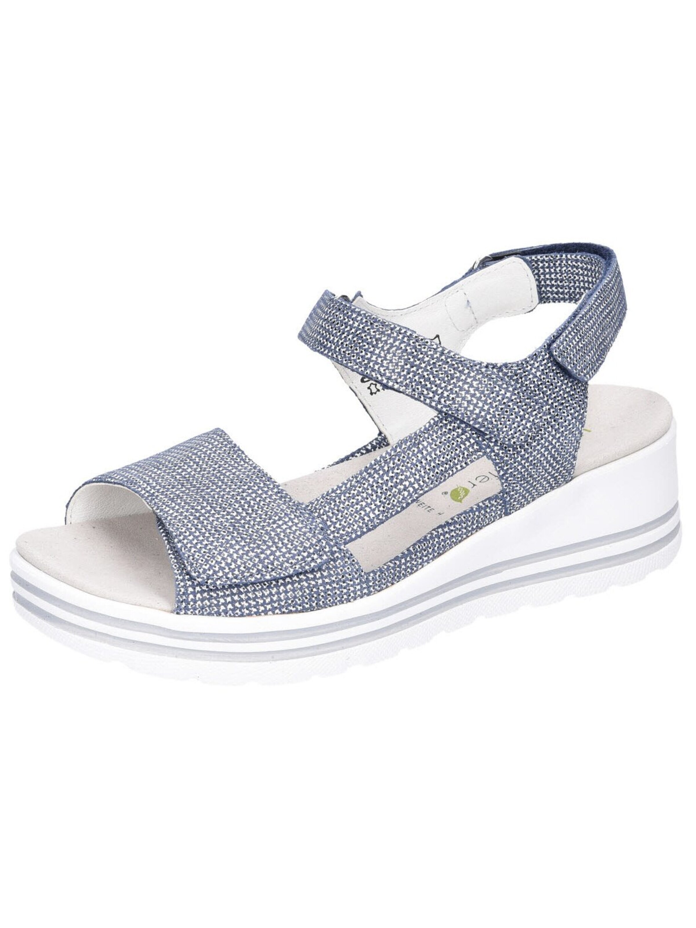 WALDLÄUFER - Sandalias 'Sandale Damen 728003-127/217 Glattleder in blau' en azul: frente