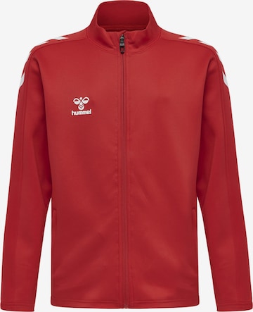 Hummel Athletic Zip-Up Hoodie 'Core Xk Poly' in Red: front