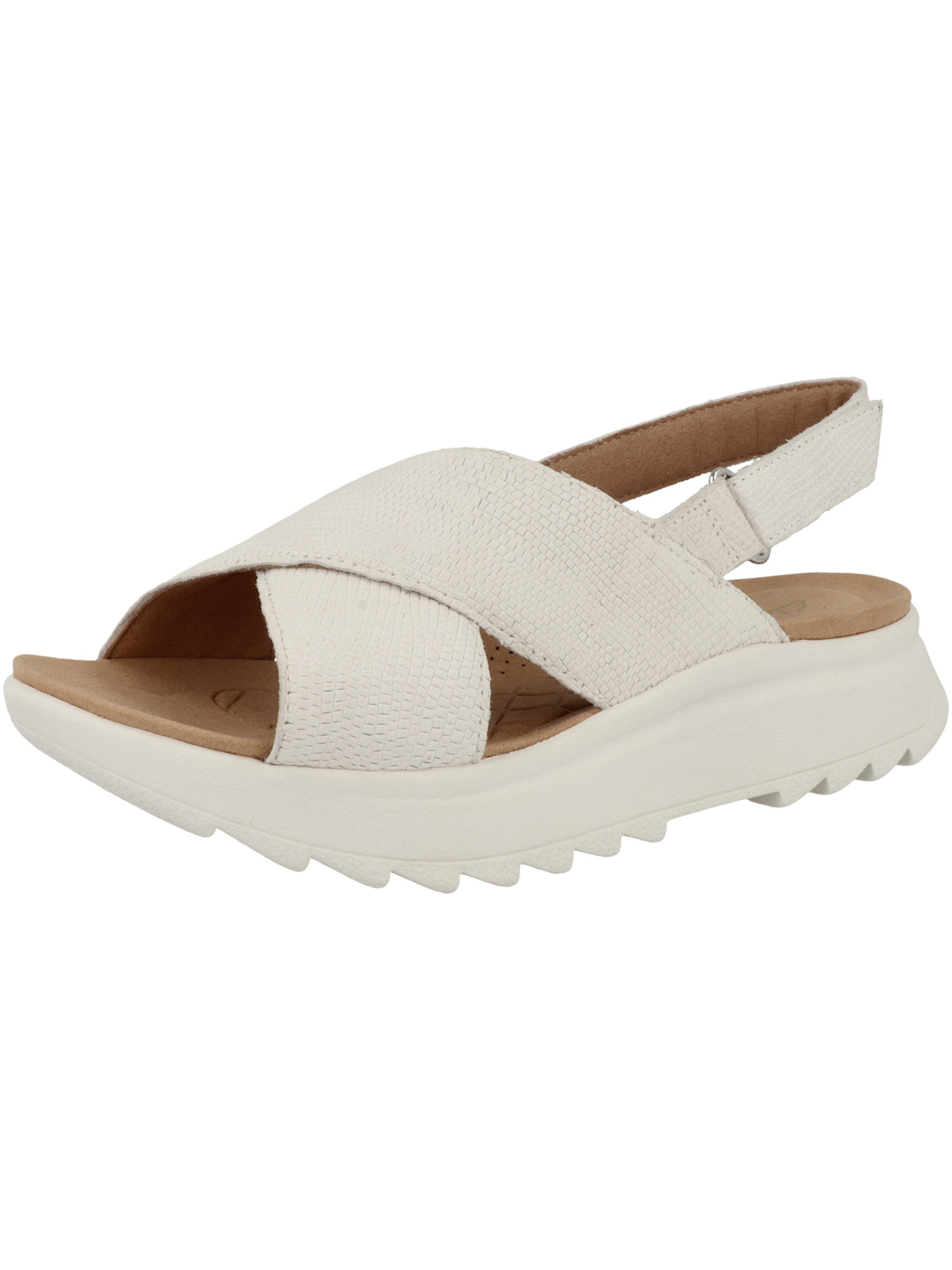 CLARKS Strap Sandals 'DashLite Wish' in White: front