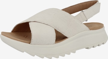 CLARKS Strap Sandals 'DashLite Wish' in White: front