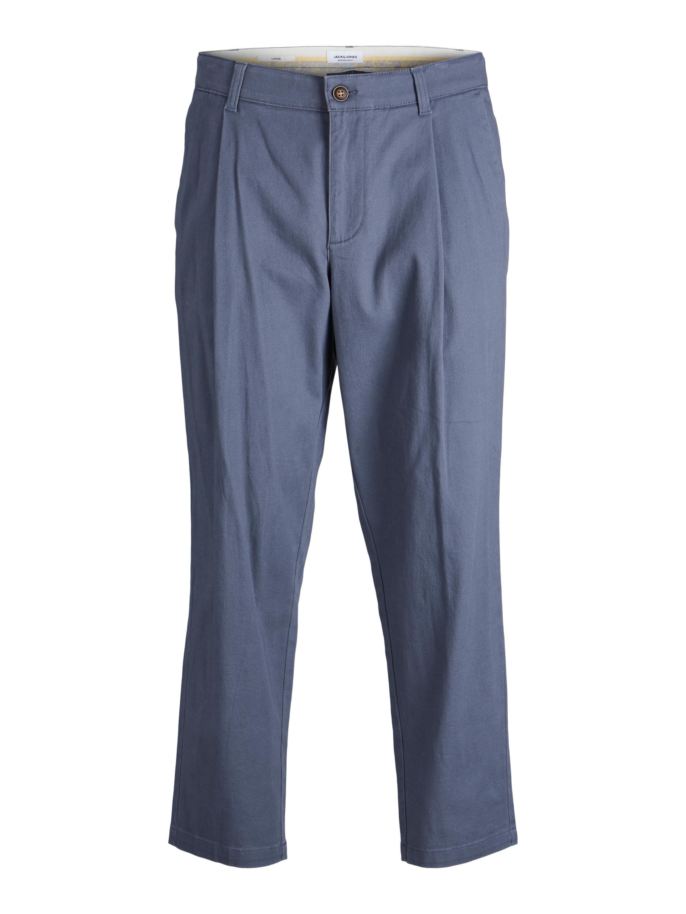 JACK & JONES Regular Pleat-front trousers 'Bill' in Blue: front