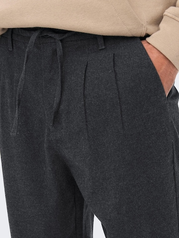 Only & Sons - regular Pantalón plisado 'Dew Pax' en gris