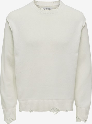 Pull-over 'ONSTUNE' Only & Sons en blanc : devant