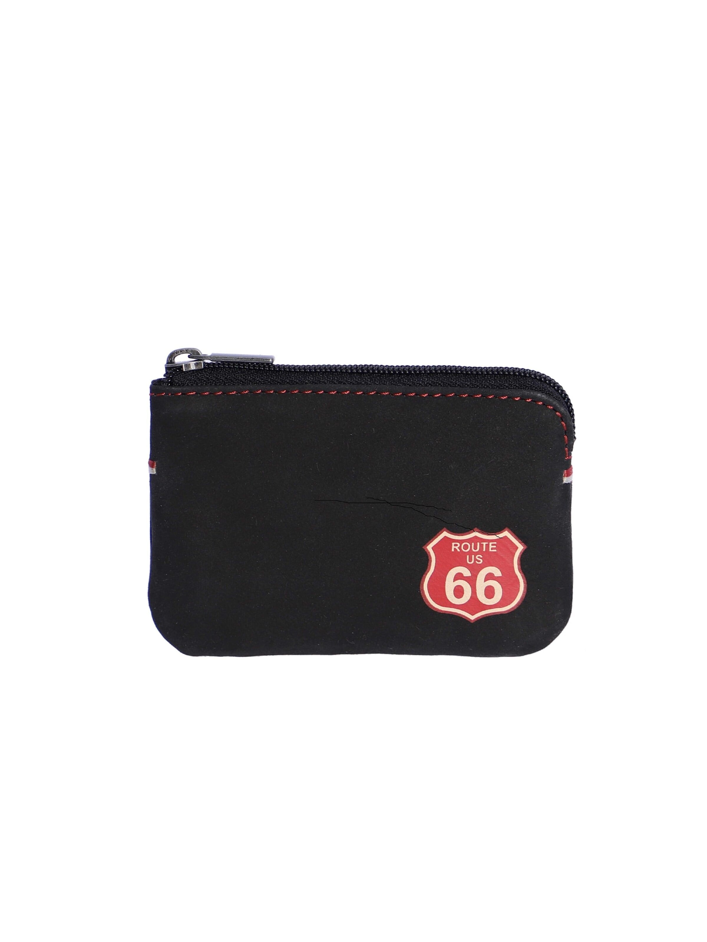 Route 66 - Cartera 'Monedero' en negro: frente