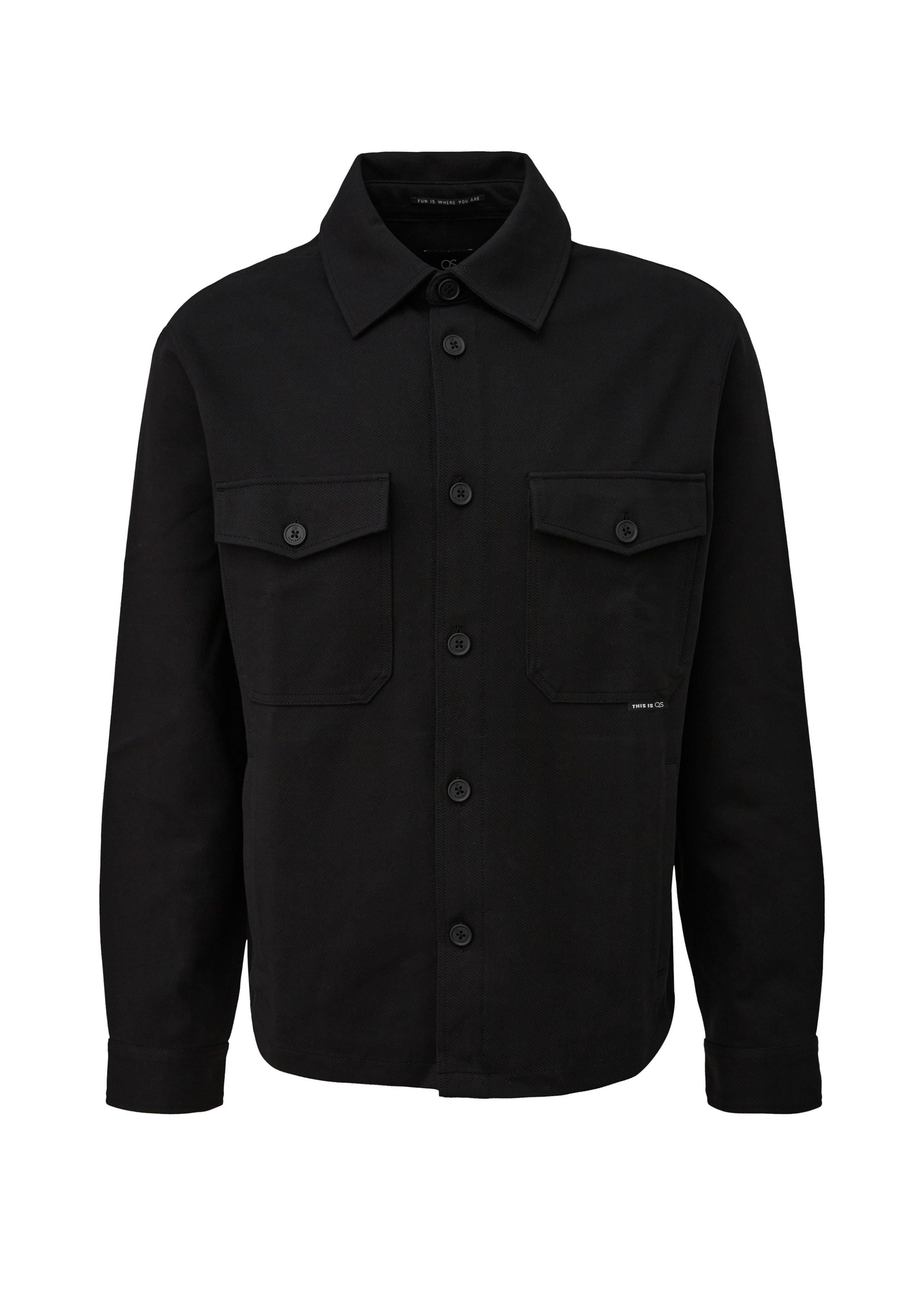 QS - Chaqueta de entretiempo en negro: frente