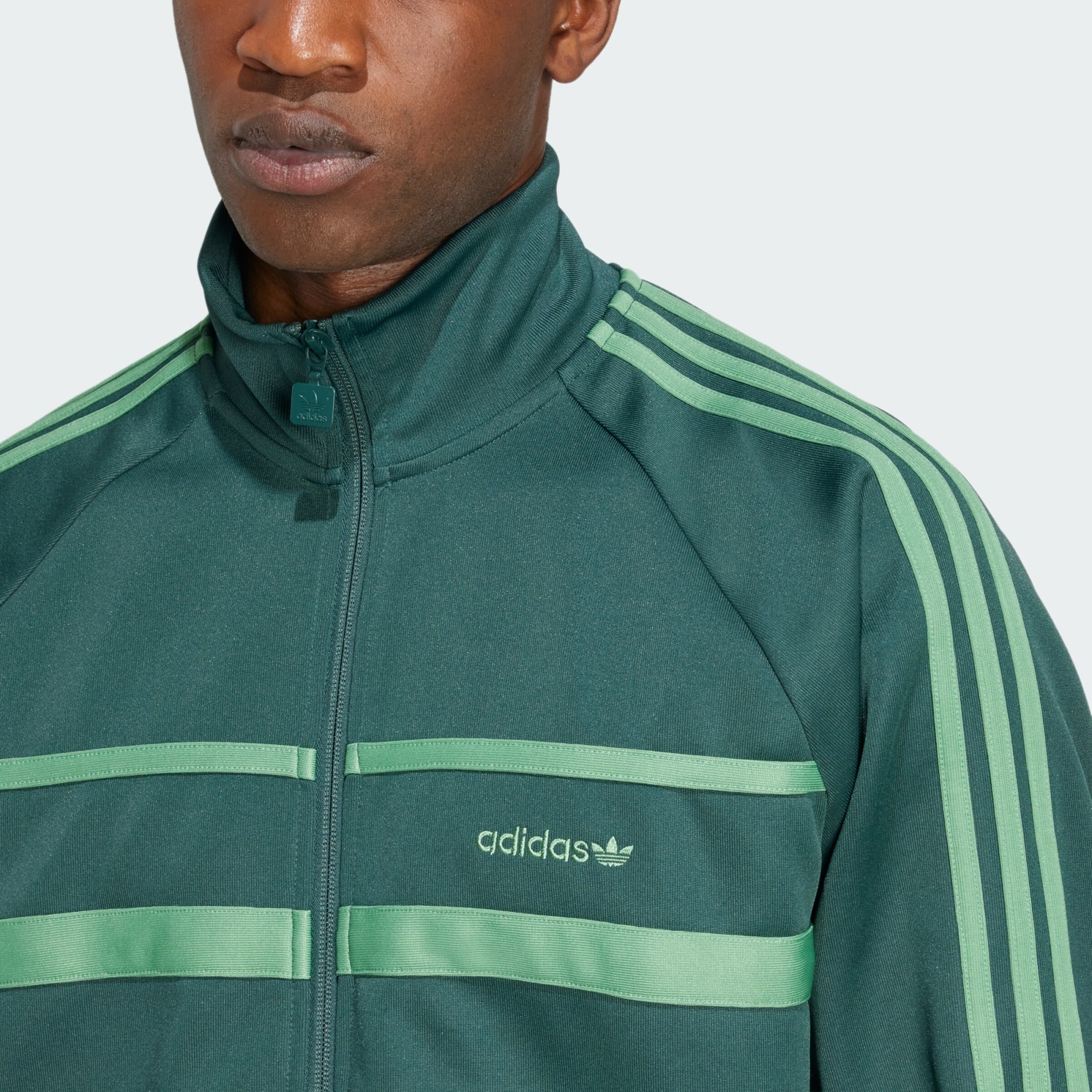ADIDAS ORIGINALS Sweatjacke The First in Hellgrun Dunkelgrun ABOUT YOU