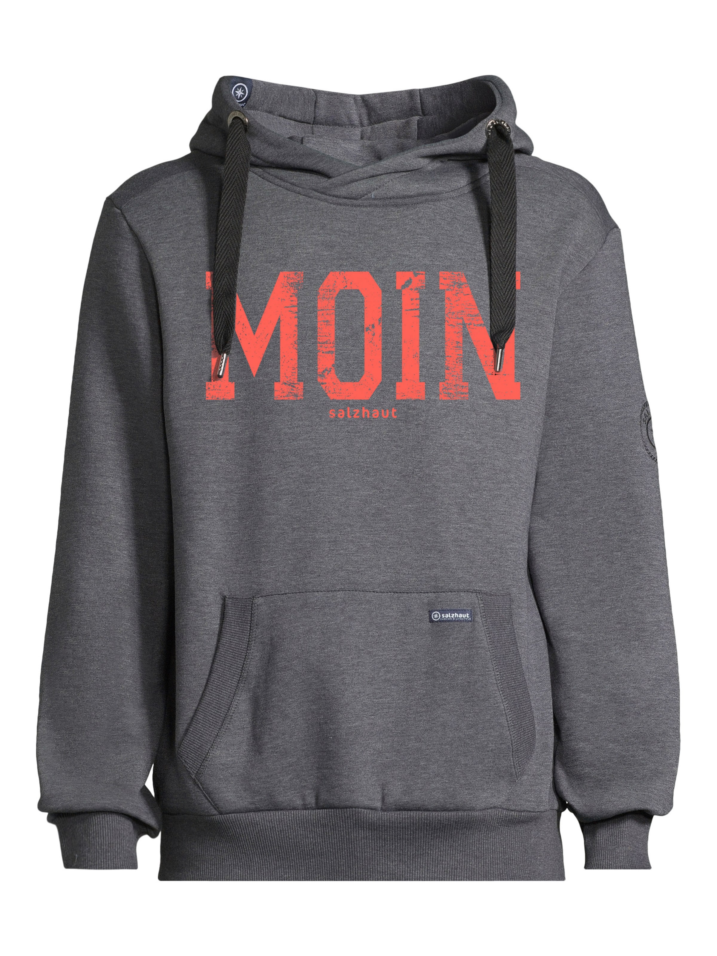 salzhaut Sweatshirt 'HEFF - MOIN' in Grijs: voorkant