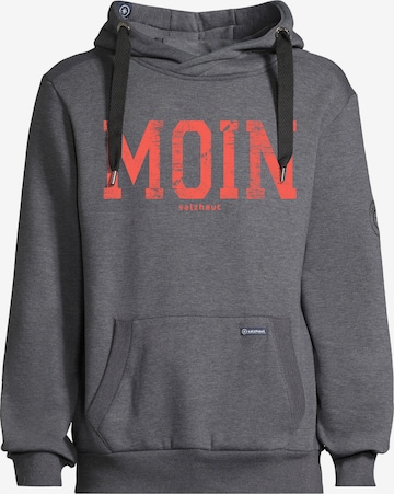 salzhaut Sweatshirt 'HEFF - MOIN' in Grijs: voorkant
