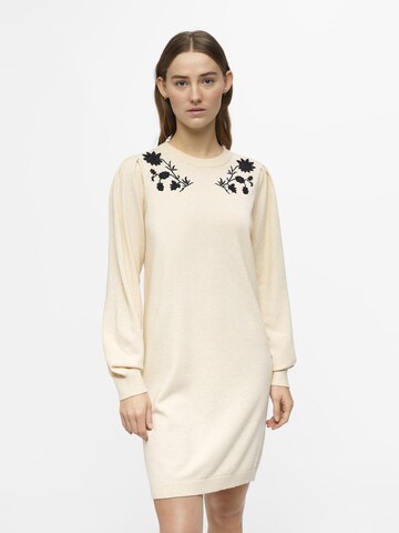 OBJECT Strickkleid 'THESS' in Beige: Vorderseite