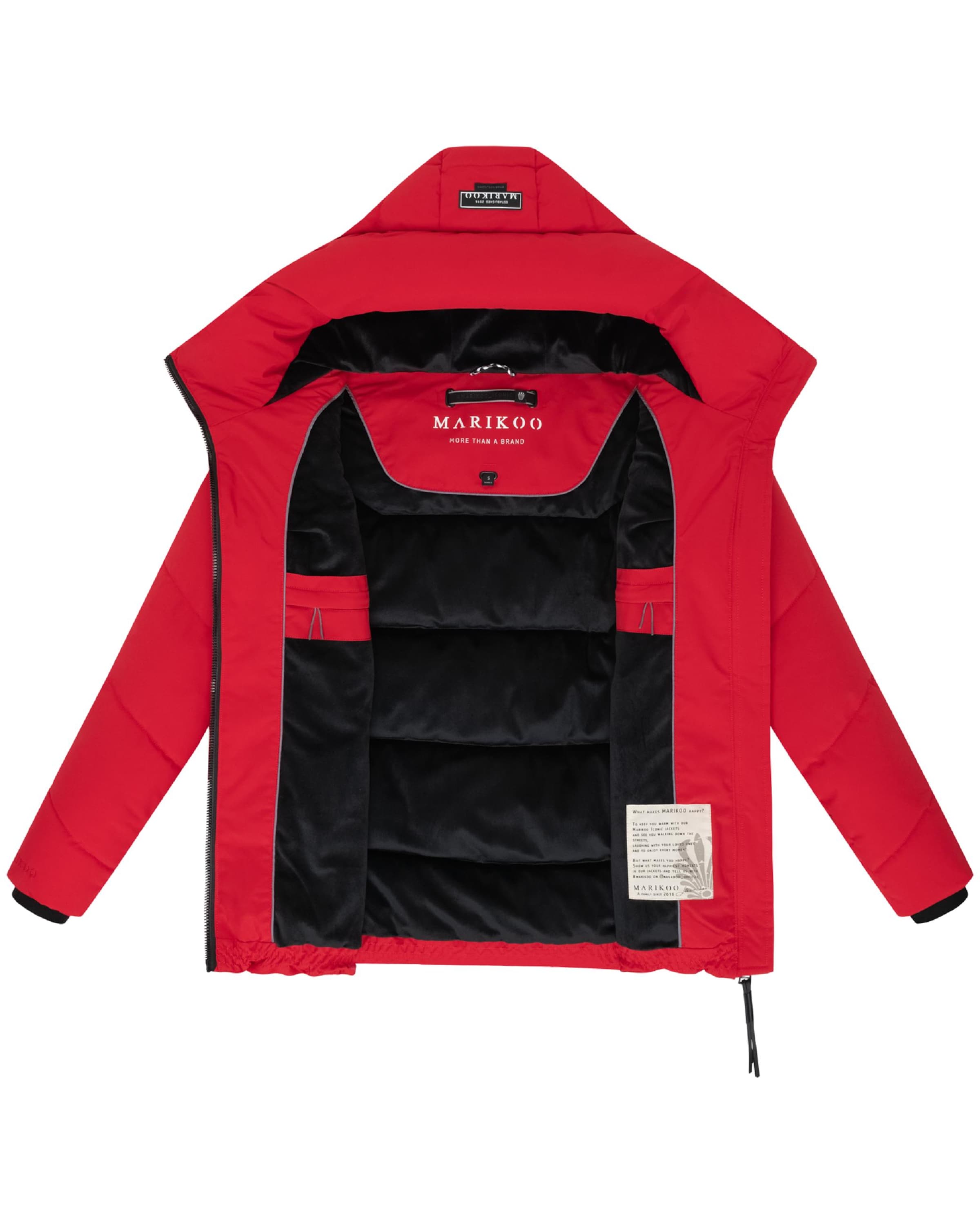MARIKOO Vinterjacka 'Kuscheltatze XVI' i röd