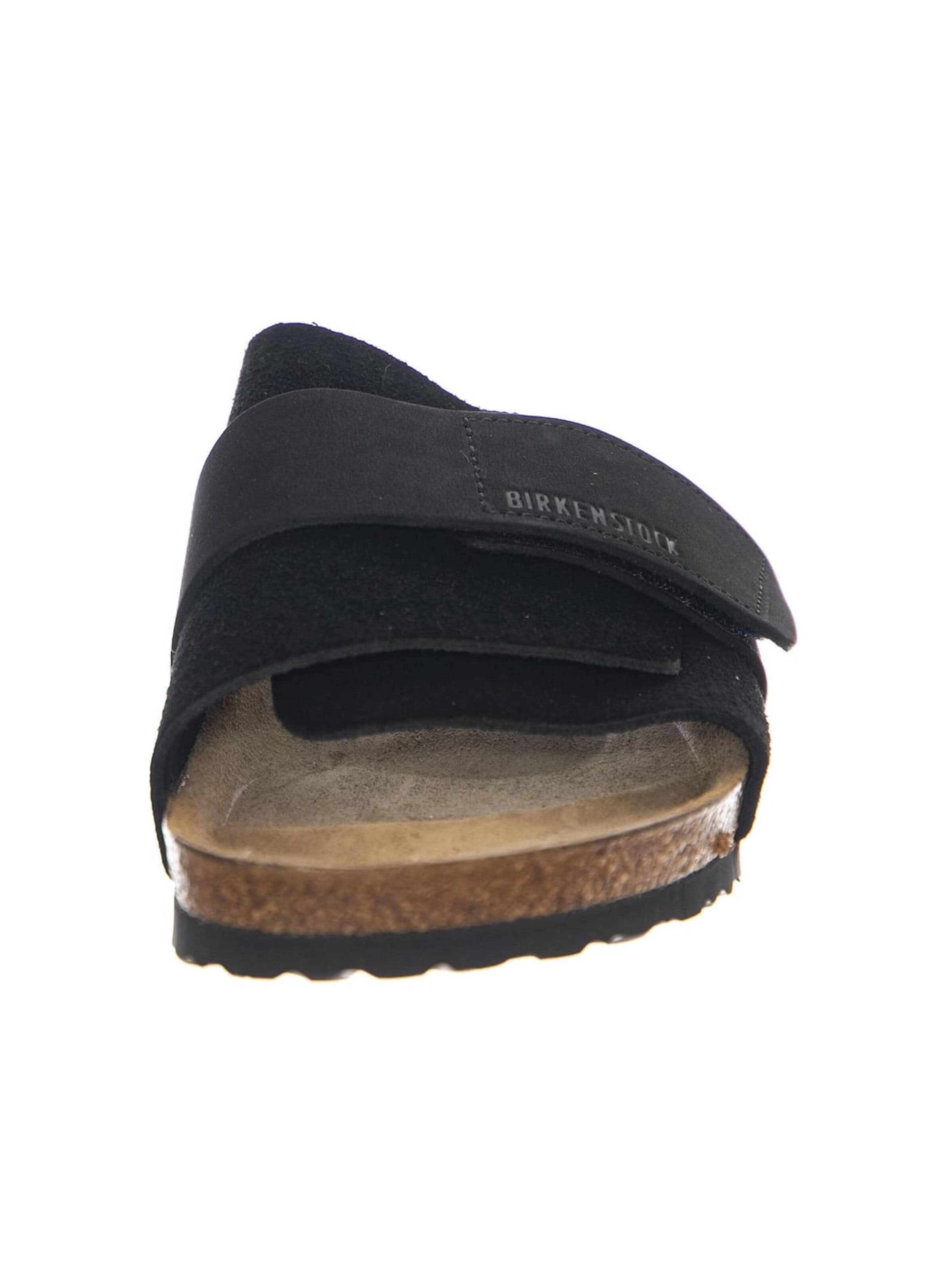 BIRKENSTOCK Sandały 'Kyoto black, Suede Leather / Nubuck' w kolorze czarny