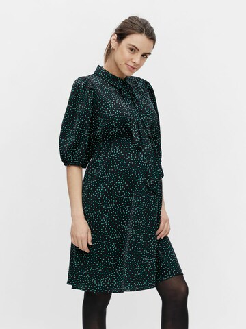 MAMALICIOUS Shirt Dress 'DOTTA ' in Black: front