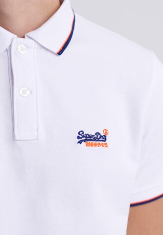 Superdry Tapered Polohemd 'Poolside' in Weiß